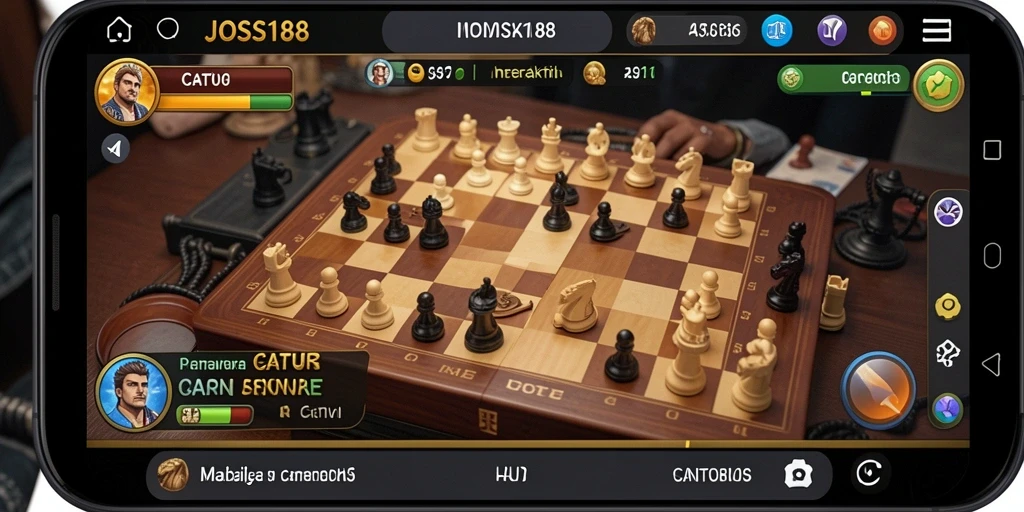 Tampilan antarmuka JOSS188 yang menawan dan fungsional untuk bermain catur.