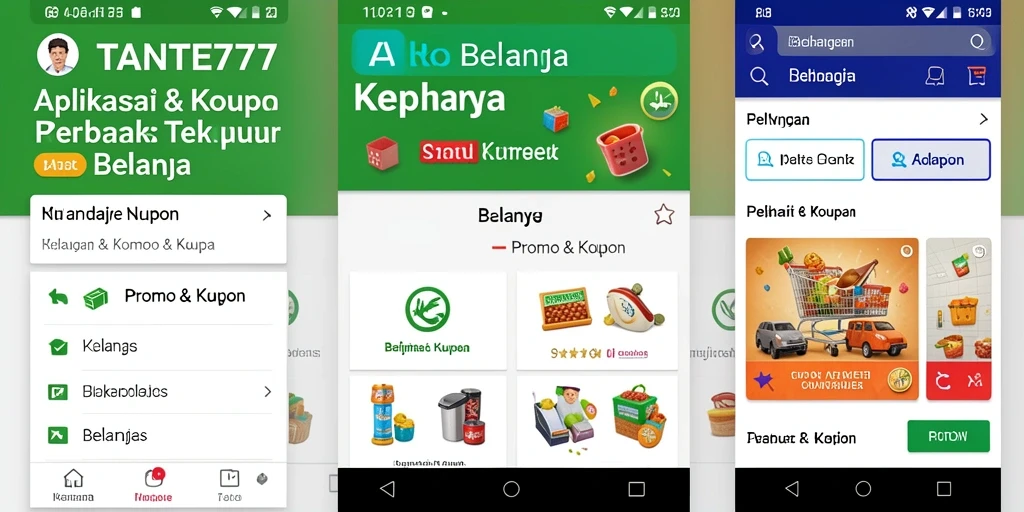 Tampilan antarmuka aplikasi TANTE777 yang sederhana dan intuitif.