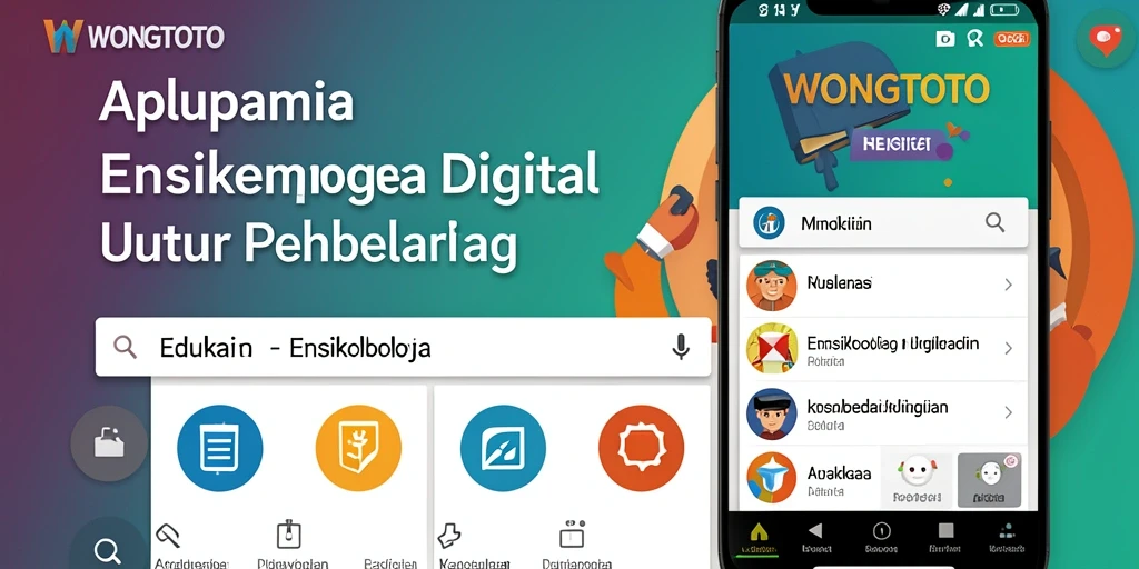 Tampilan antarmuka aplikasi WONGTOTO dengan fitur Ensiklopedia.